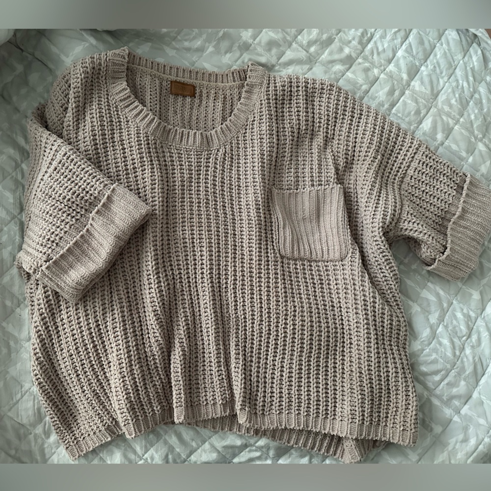 POL 3/4 sleeve oversized sweater, Small